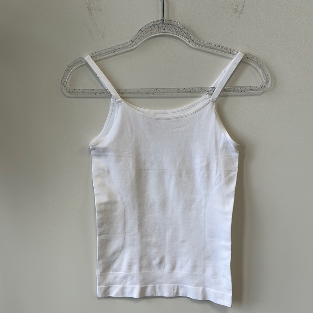 Shapermint Sz Large White Fitted Sleeveless Camisole • NEW!